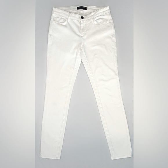 Dolce & Gabbana White/Gold Pineapple-Pocket Skinny Jeans, Size US 8 / IT 42 - Picture 4 of 14